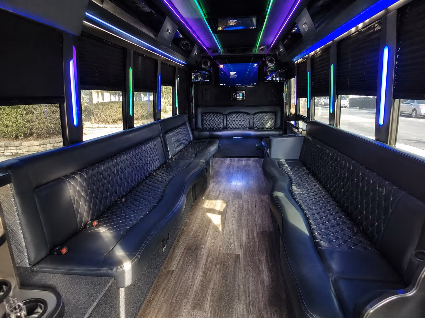 south fulton 15 passenger party bus interior