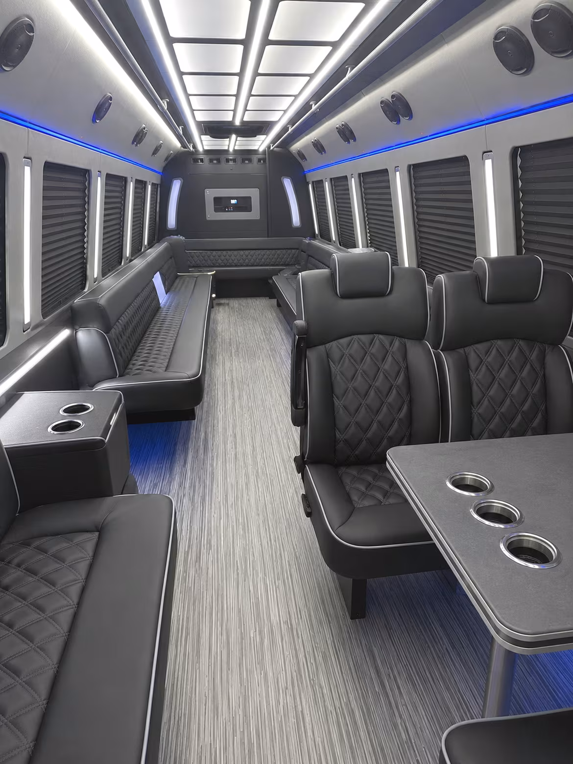 south fulton 25 passenger party bus inside