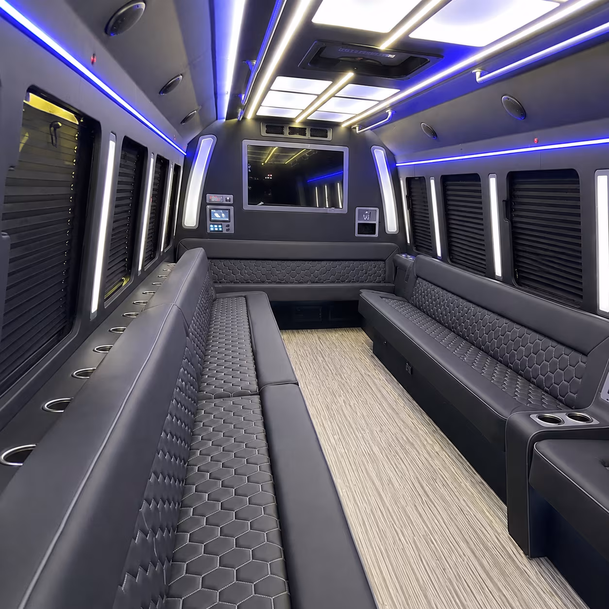 south fulton 40 passenger party bus inside